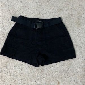 black belted cargo shorts